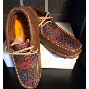 NIB - Reywelt Wallaby Hand Tooled Leather Shoes - Size 9